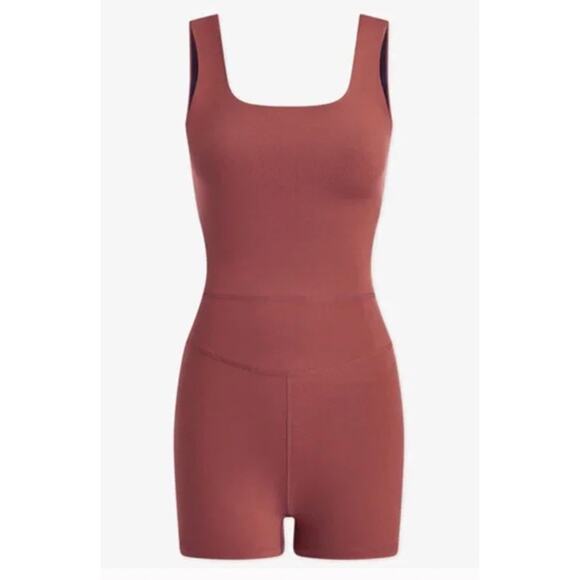 NWOT Varley Move Bates All in One Romper in Apple Butter Clay Activewear XXS - Picture 2 of 7